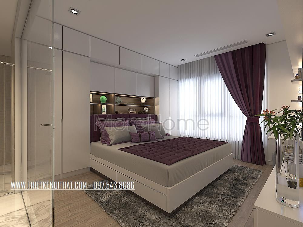 Thiết kế nội thất phòng ngủ chung cư Park Hill Hai Bà Trưng, Hà Nội